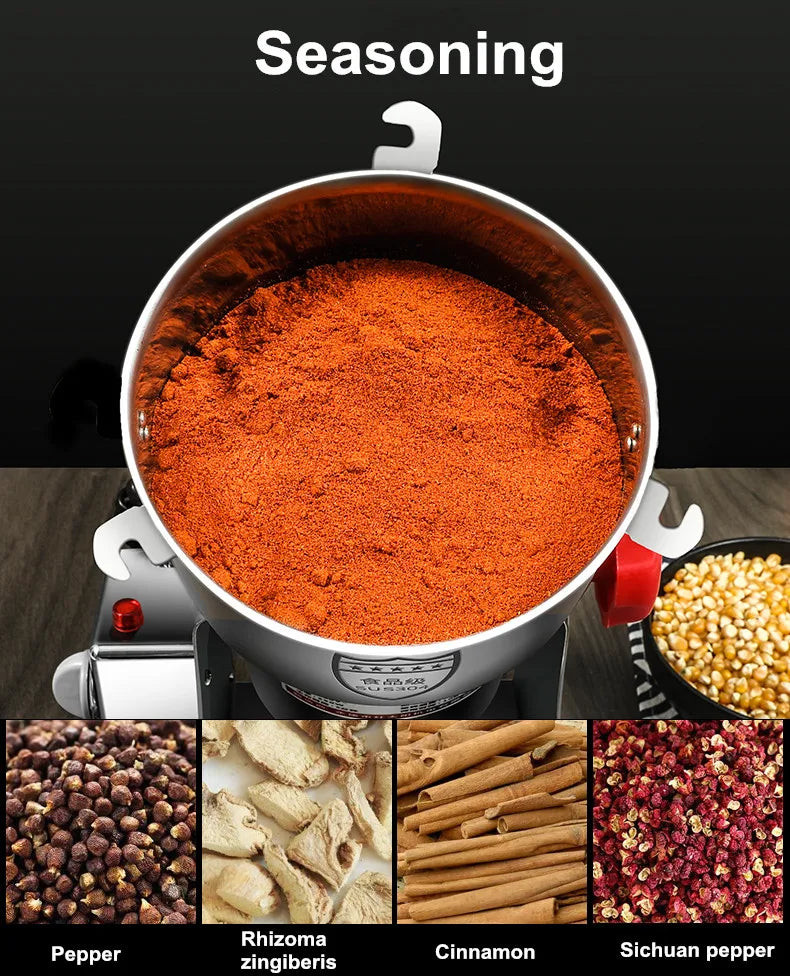 2500A 4500W Powder Grinder For Herbs Spices Grains Cereals