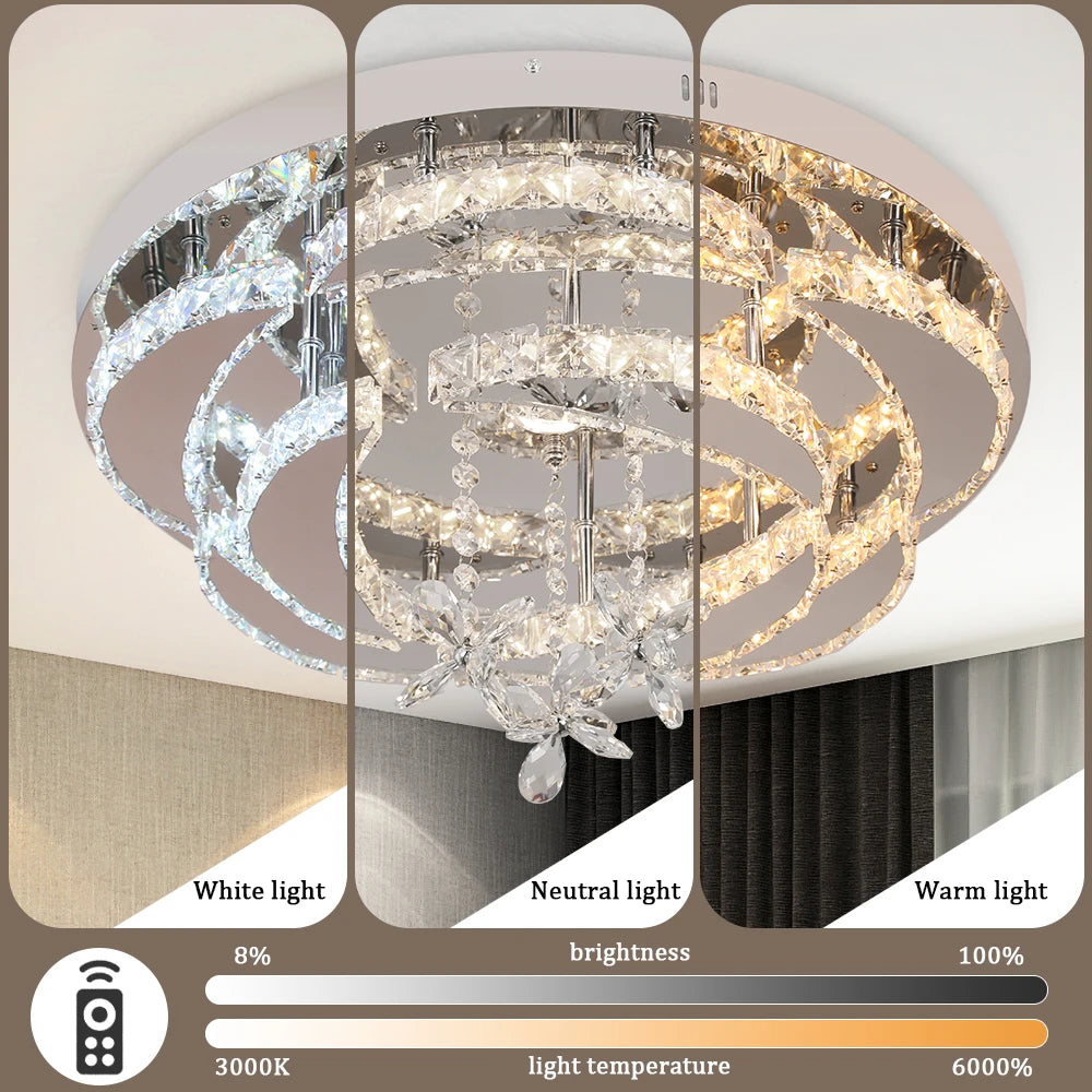 VETRULUS Luxury K9 Crystal Chandelier Modern Ceiling Lamp