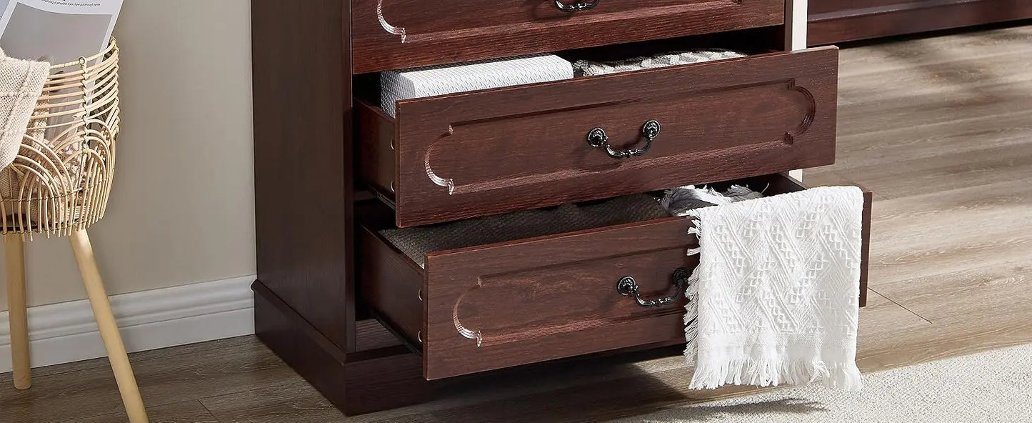 Farmhouse Cherry Wood Dresser Chest Of Drawers Rustic Style