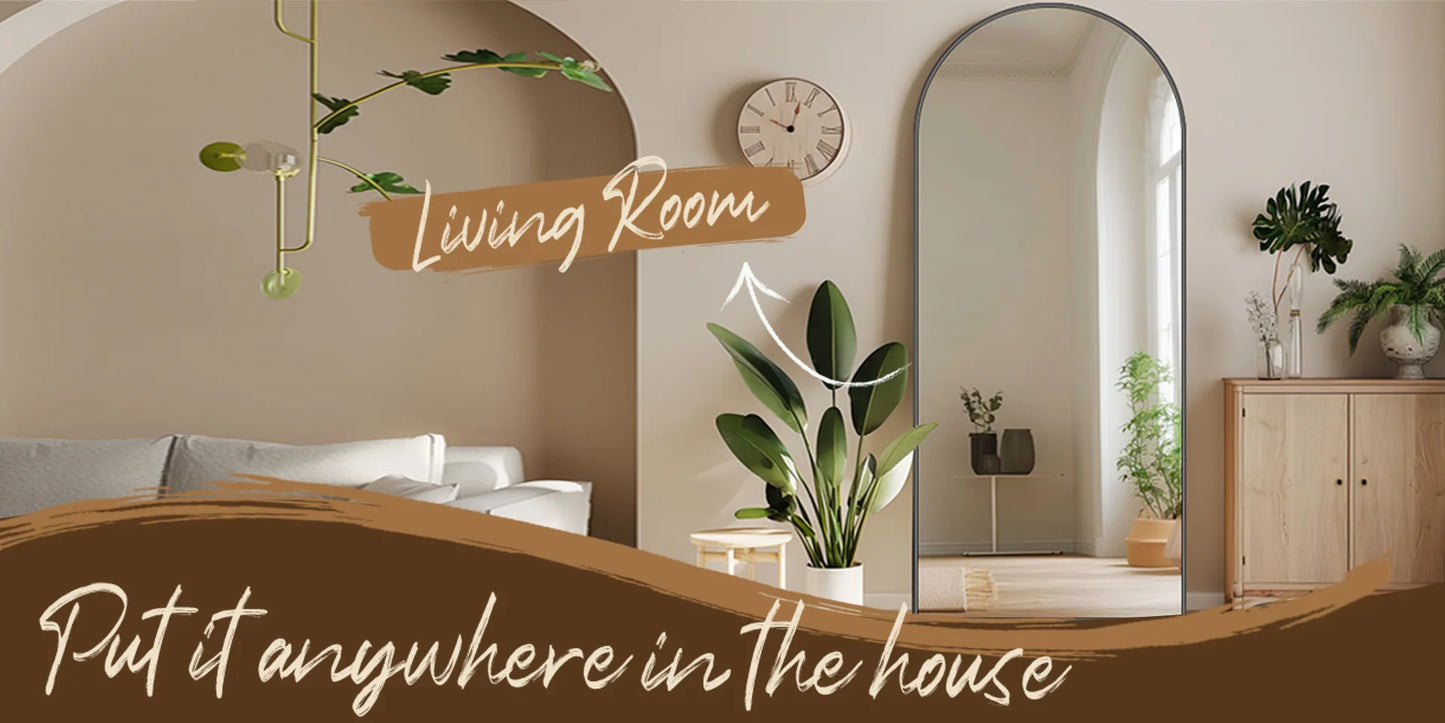Antok Arch Floor Mirror Freestanding Full Body With Stand