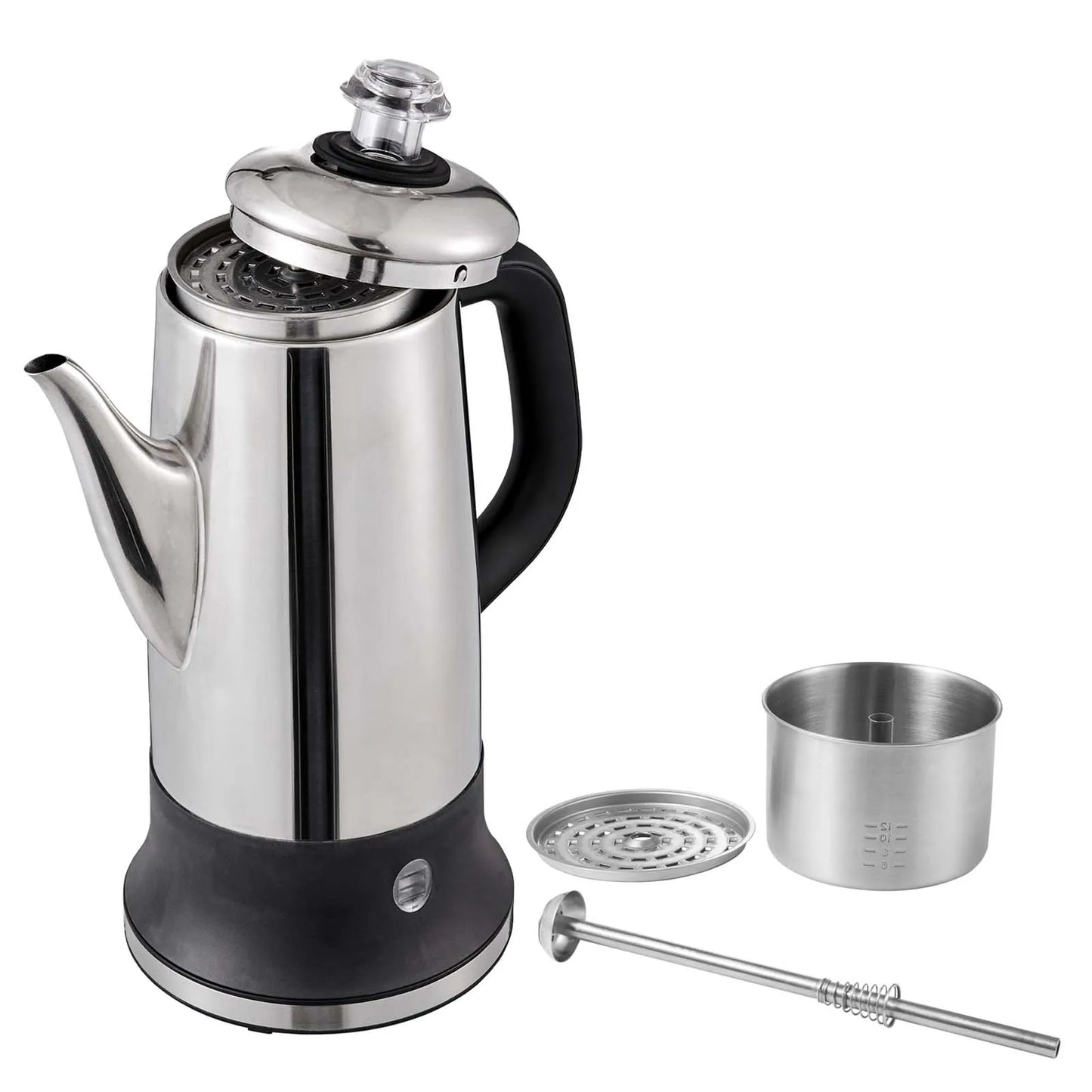 SucceBuy Electric Percolator Coffee Pot Stainless Steel