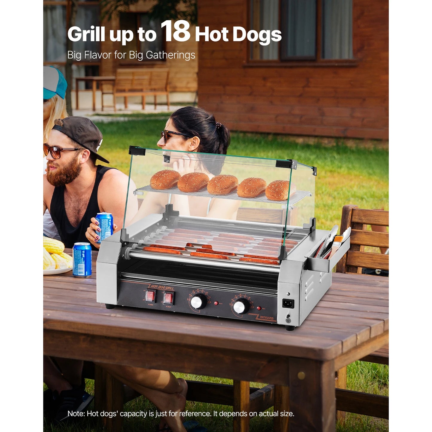 VEVOR Hot Dog Roller With Dual Temperature Control