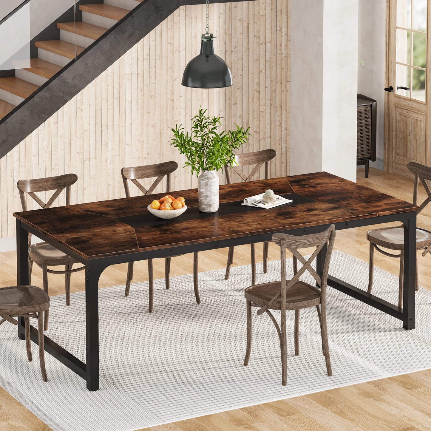 Tribesigns Rectangular Dining Table For 6 To 8 People