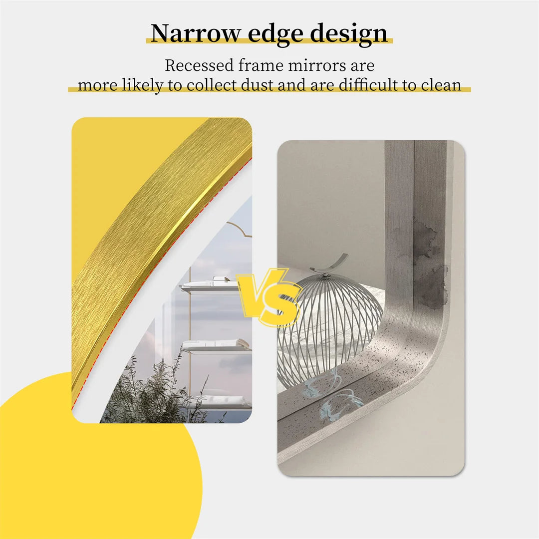 LUVODICRI Waterproof LED Bathroom Mirror With Defog 3 Color Dimming