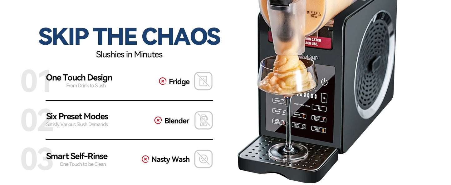 Astralship Slushie Machine With 6 Presets And Smart Temp Control