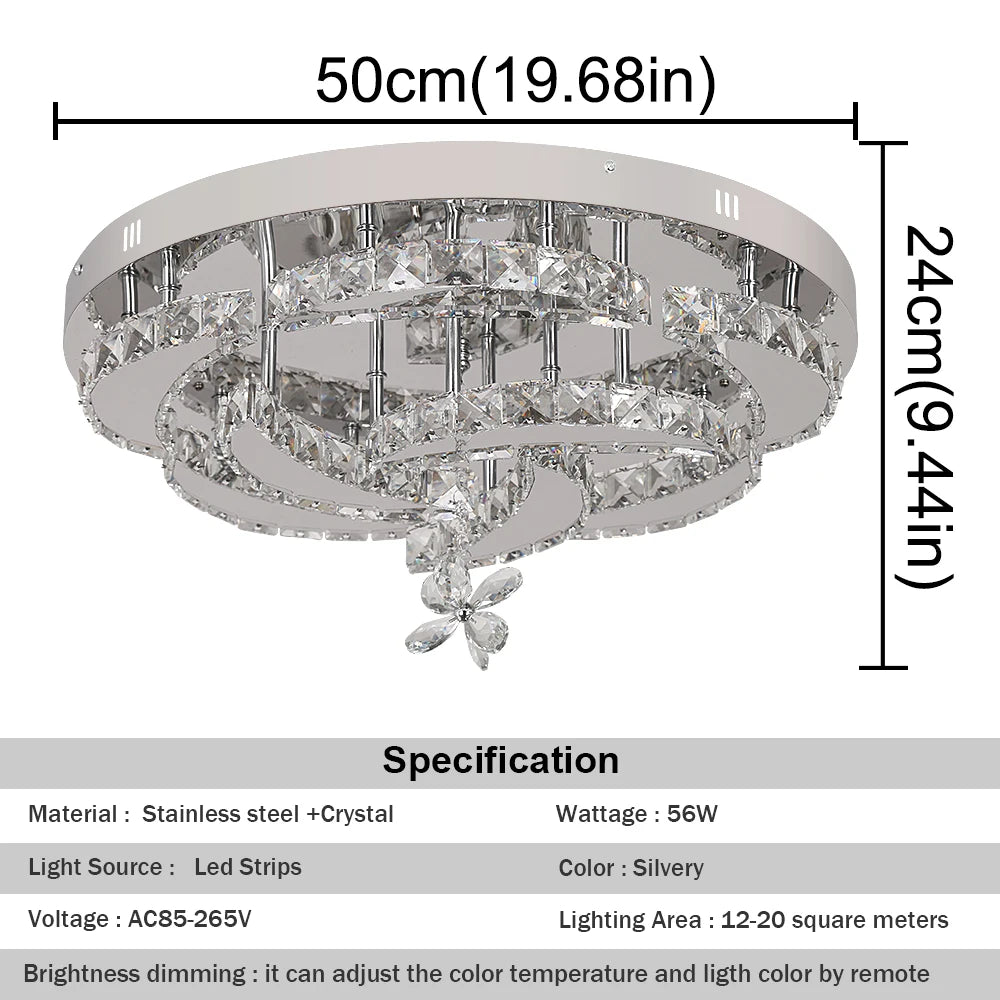 VETRULUS Luxury K9 Crystal Chandelier Modern Ceiling Lamp