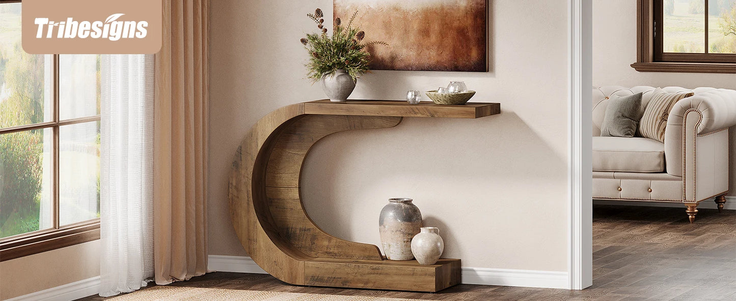 Tribesigns Mid-Century Modern Console Table for Entryway