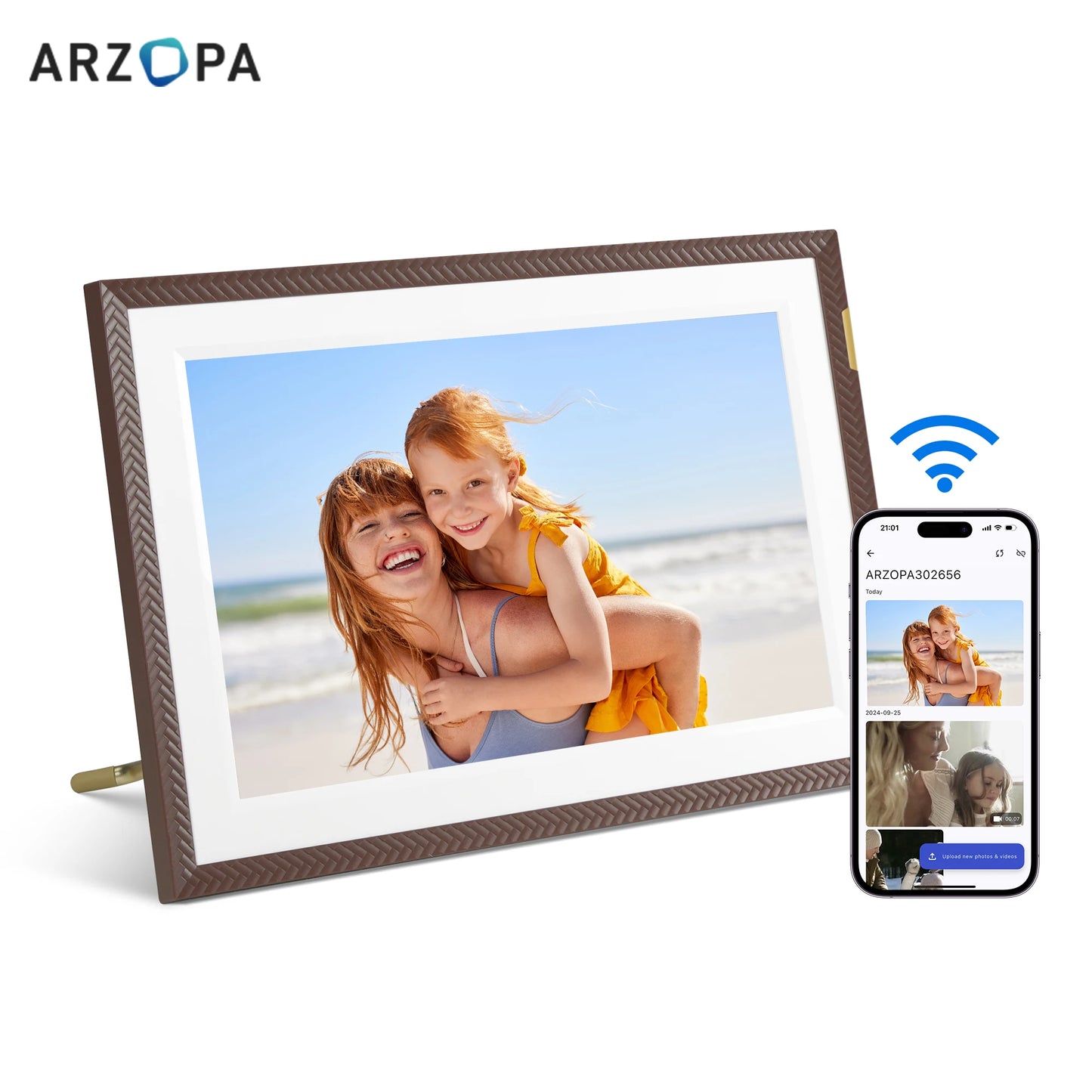 Arzopa WiFi Touch Digital Photo Frame 32GB HD Cloud Smart
