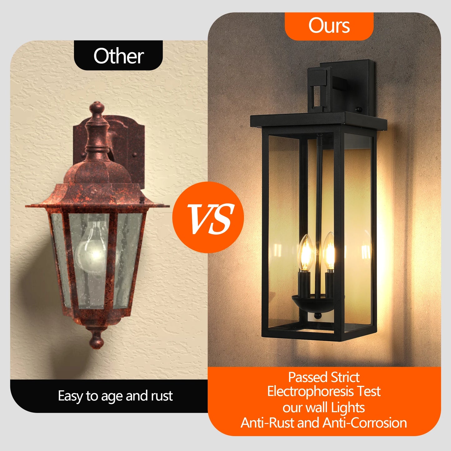 ARLGSITEC Outdoor Wall Lantern With Dusk To Dawn Sensor