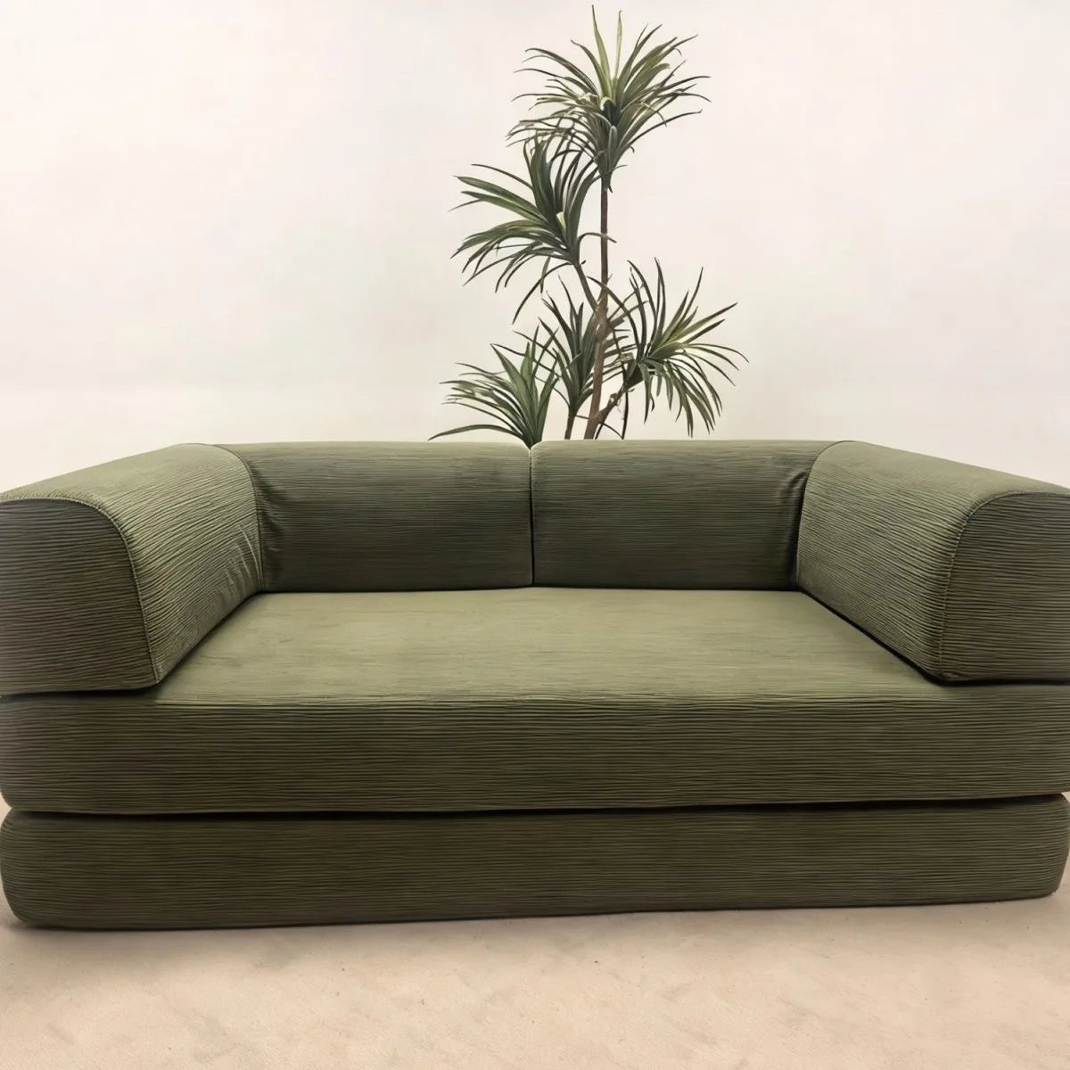 NONECN Italian Corduroy Sofa Bed Minimalist Modular Lounge