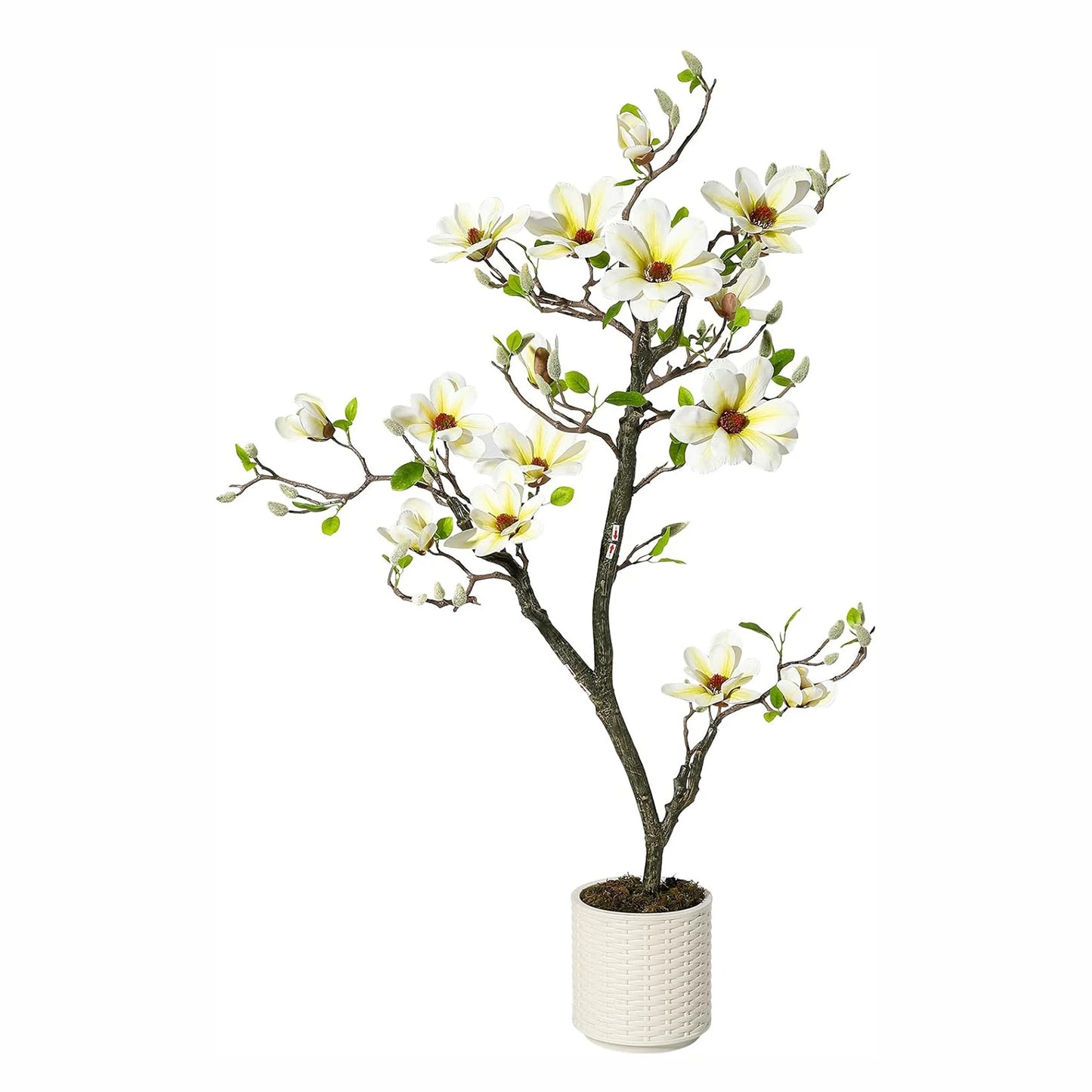 Artificial Magnolia Plant With LED Lights For Outdoor Patio Decor