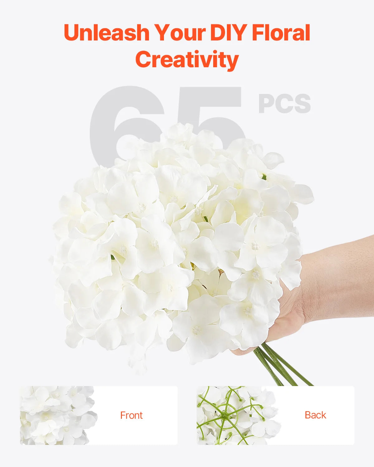 SucceBuy Silk Hydrangea Bouquet Artificial Flowers for Weddings