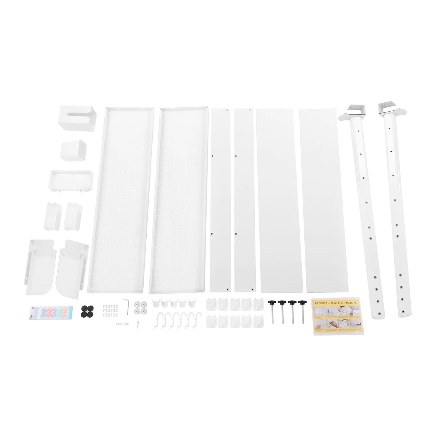 Bymaocar Clip On Desktop Bookshelf Organizer Two Tier Pegboard Shelf