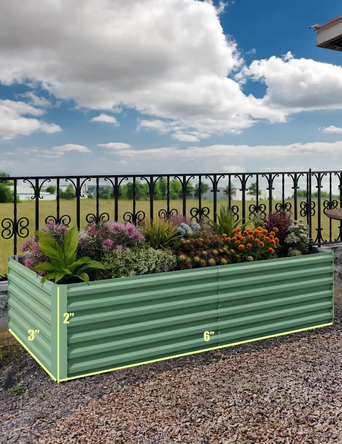 TWISTER.CK Galvanized Raised Garden Bed Kit For Vegetables And Herbs
