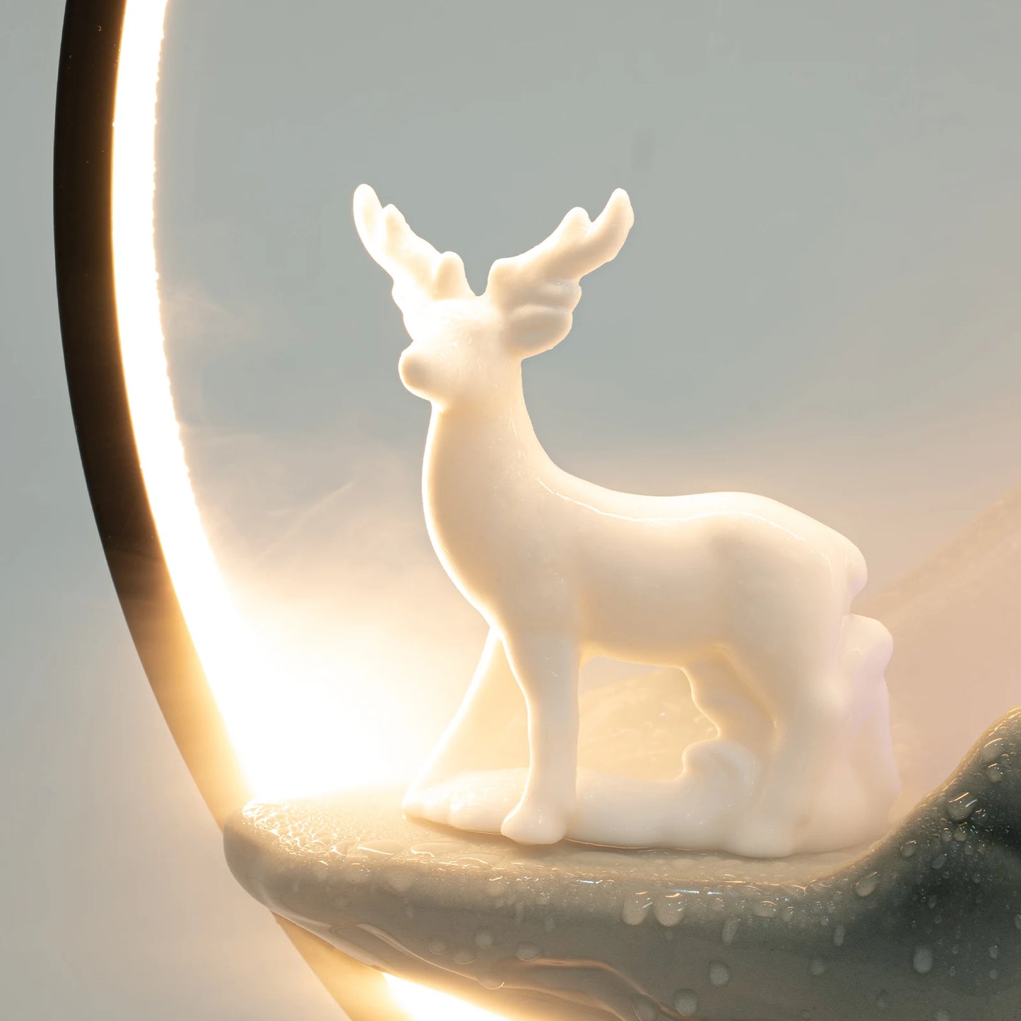 Tabletop LED Fountain Lights Rockery Waterfall For Home Office Decor