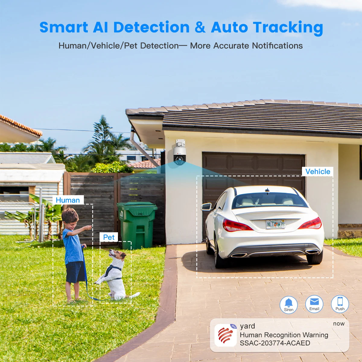 Ctronics 4K 8MP Outdoor WiFi Surveillance Camera With Auto Tracking