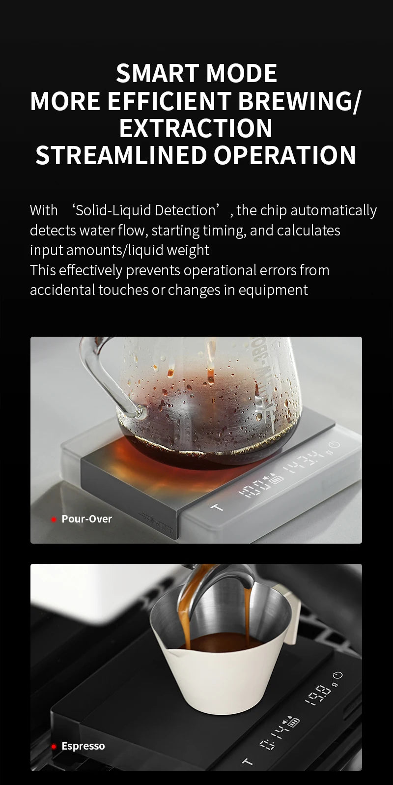 MHW-3BOMBER Coffee Scale With Timer, Rechargeable, 0.1g Precision