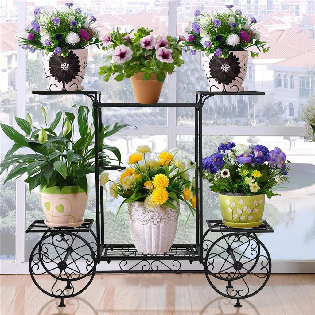 Metal Garden Plant Stand Parisian Style Flower Display Rack