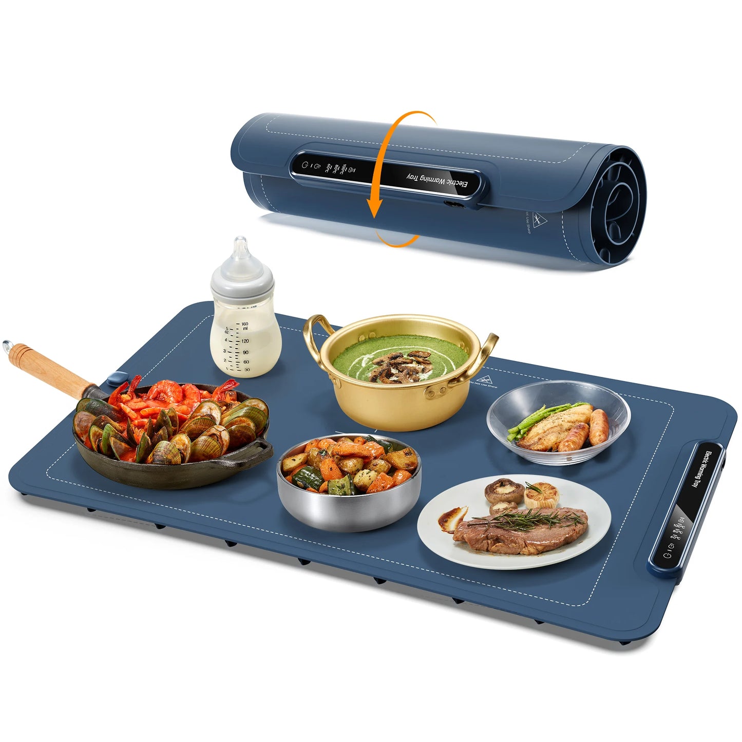 Yabano Foldable Electric Warming Tray With 3 Temperature Settings Auto Shutoff