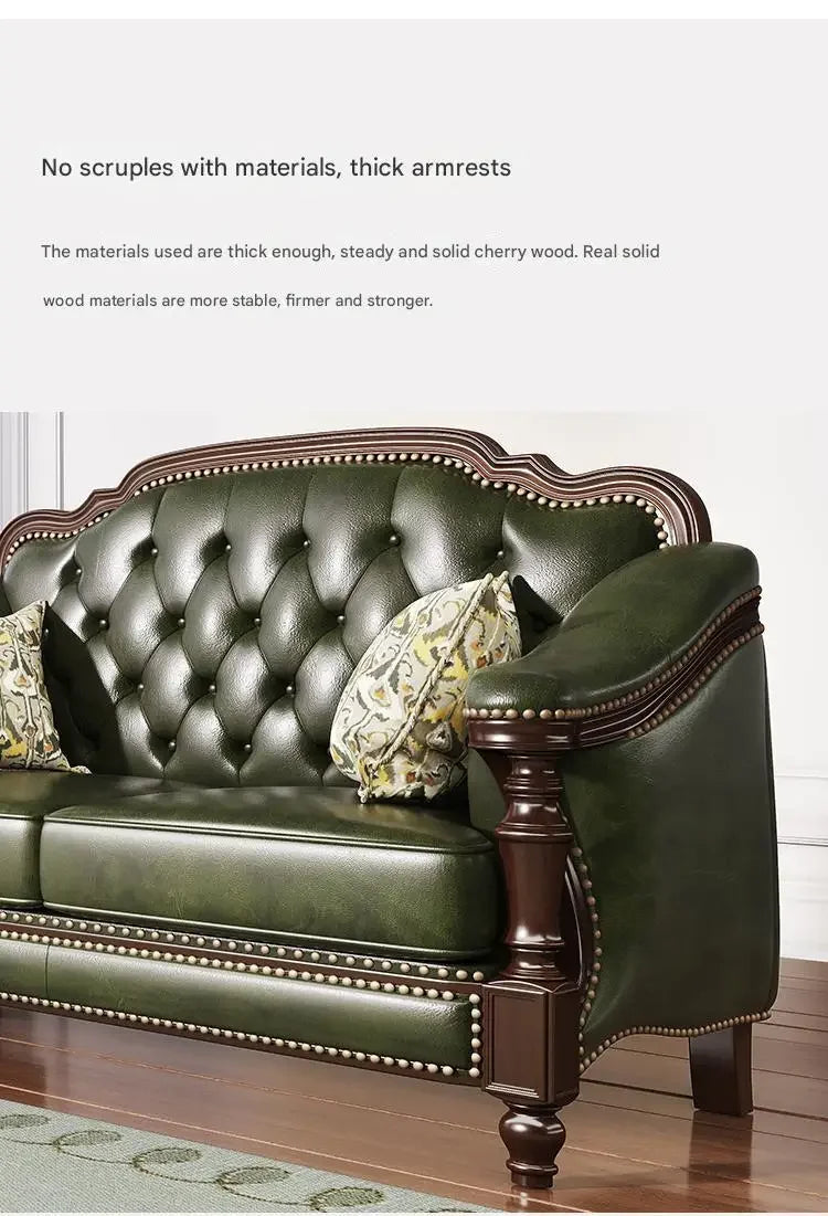 Leather Sofa Set With Armchair And Recliner For Living Room