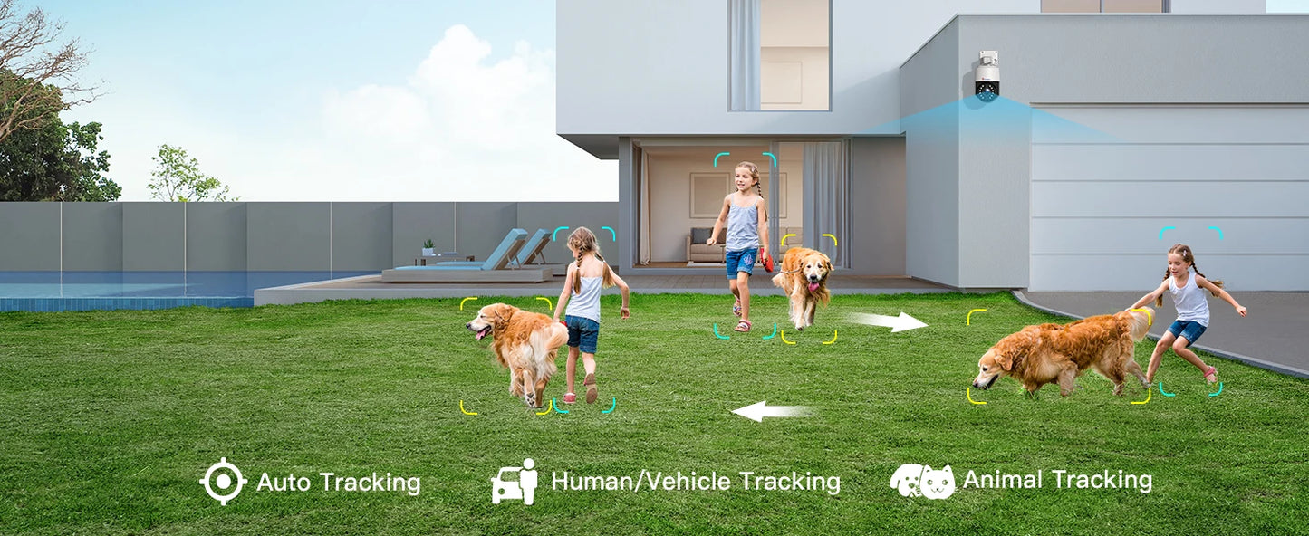 Ctronics 4K 8MP Outdoor WiFi Surveillance Camera With Auto Tracking