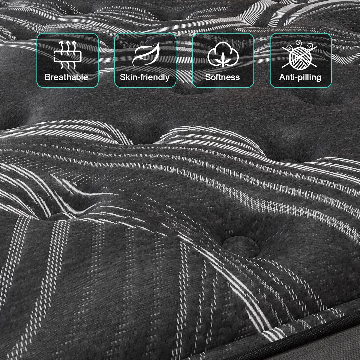 Sweetlove Euro Top Hybrid Mattress In A Box With Motion Isolation Memory Foam