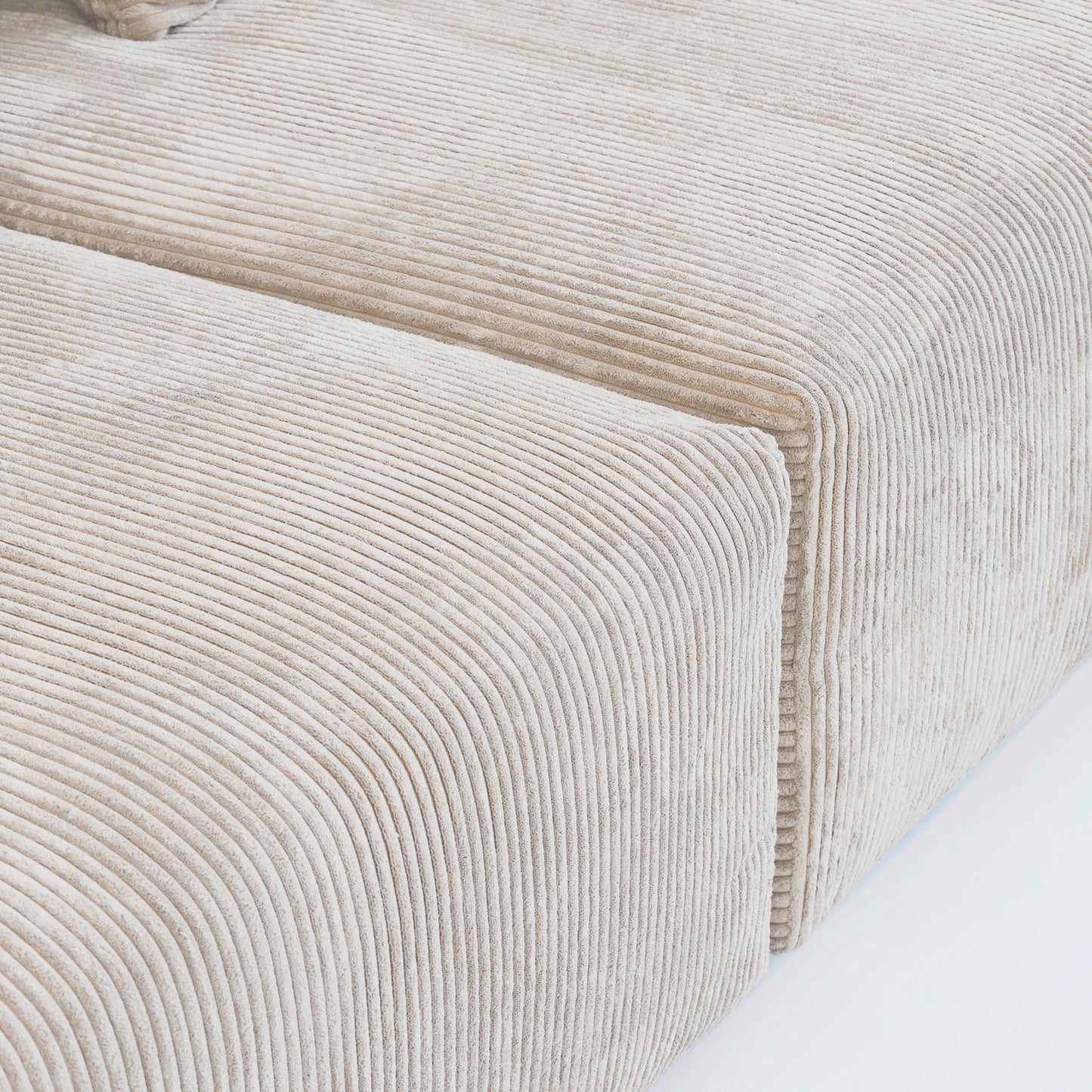 Sdorens Modern Corduroy L Shaped Sofa With Chaise And 4 Pillows