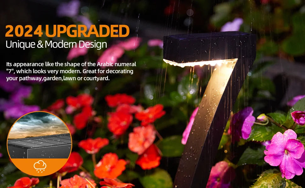 KPSTEK Solar Outdoor Lights 6Pack Pathway Lawn Auto On Off