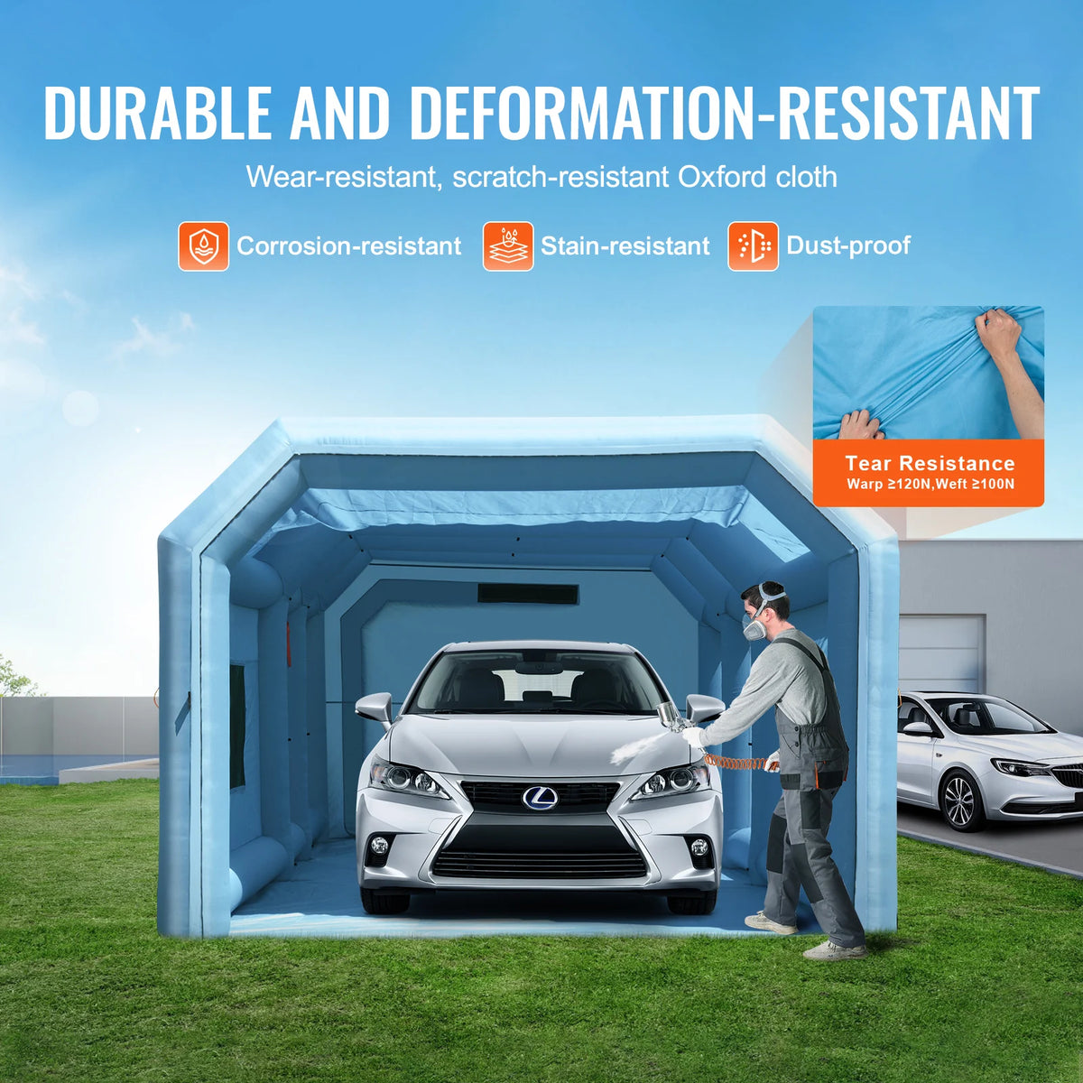 Inflatable Paint Booth With Powerful Blowers And Air Filter System