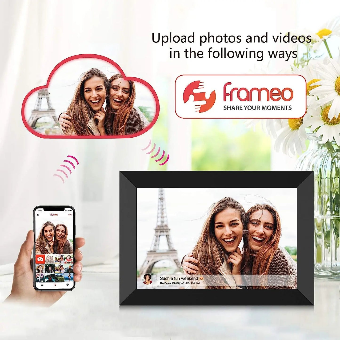 Yenock 32GB WiFi Digital Photo Frame 1280x800 IPS Touch Screen