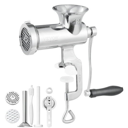 SucceBuy Manual Meat Grinder Stainless Steel With Table Clamp