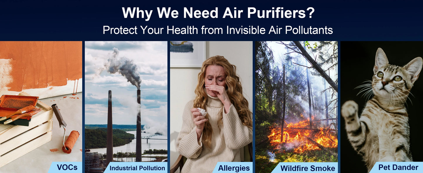 Jafanda Air Purifier for Home Bedroom With HEPA Activated Carbon