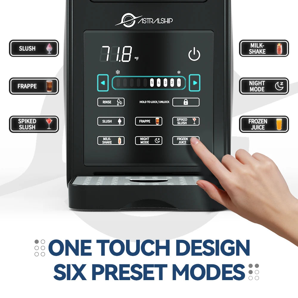 Astralship Slushie Machine With 6 Presets And Smart Temp Control