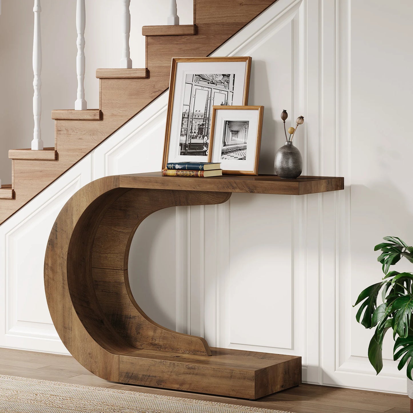 Tribesigns Mid-Century Modern Console Table for Entryway