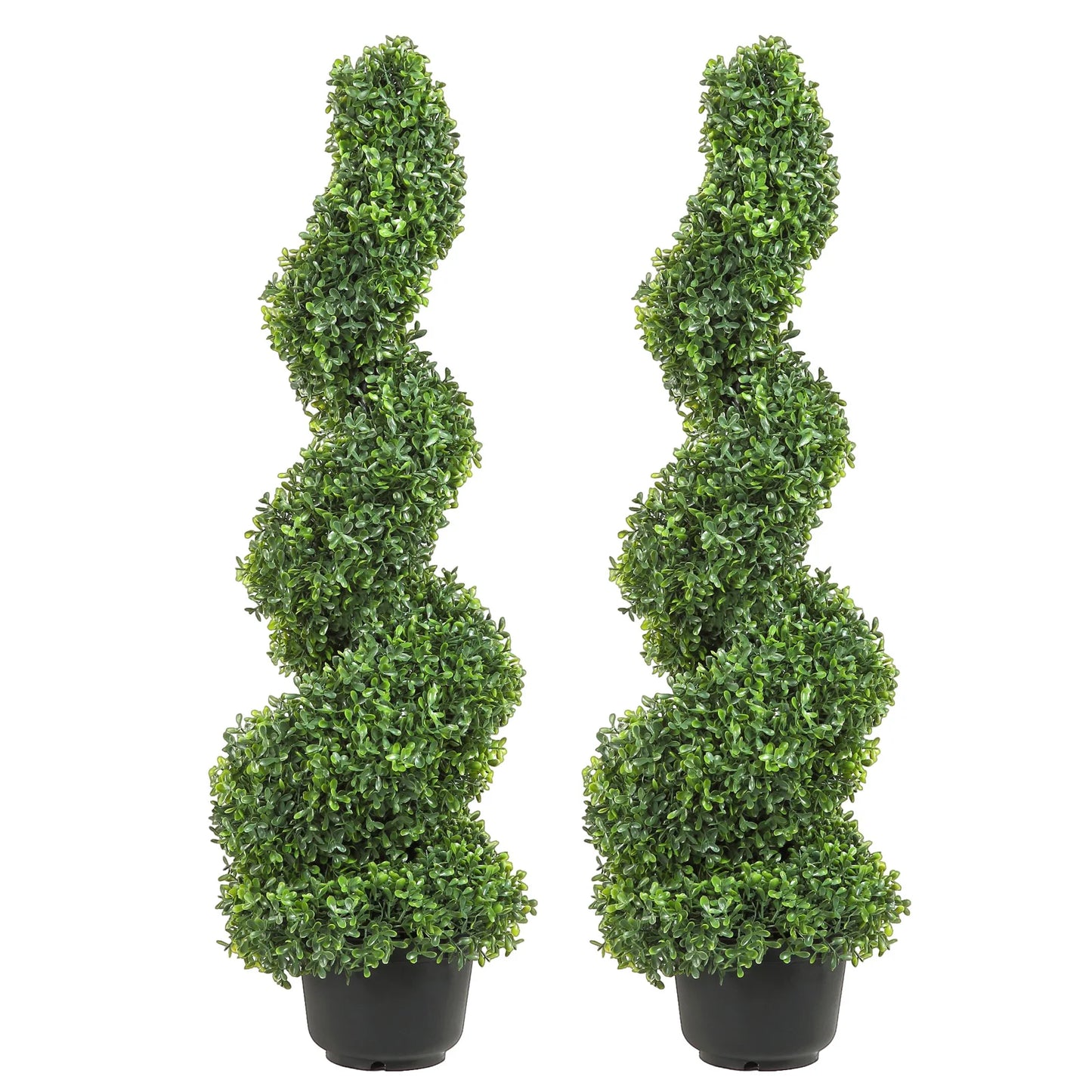 Artificial Boxwood Tower Topiary Spiral Plant For Outdoor Decor
