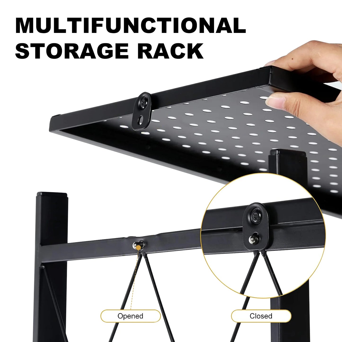 5 Tier Wheel Storage Shelving Unit Heavy Duty Metal Organizer