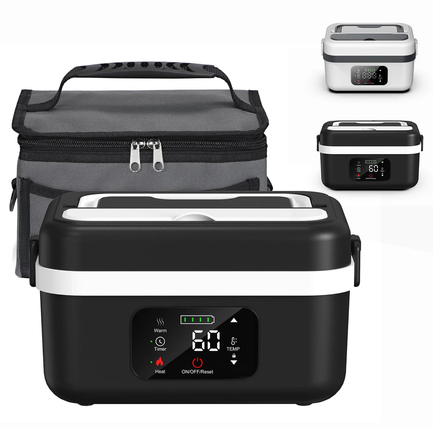 Wireless Electric Insulated Lunch Box With 8000mAh Battery 60W Heating