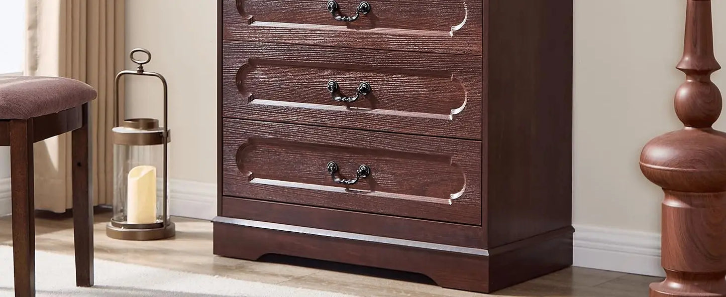 Farmhouse Cherry Wood Dresser Chest Of Drawers Rustic Style
