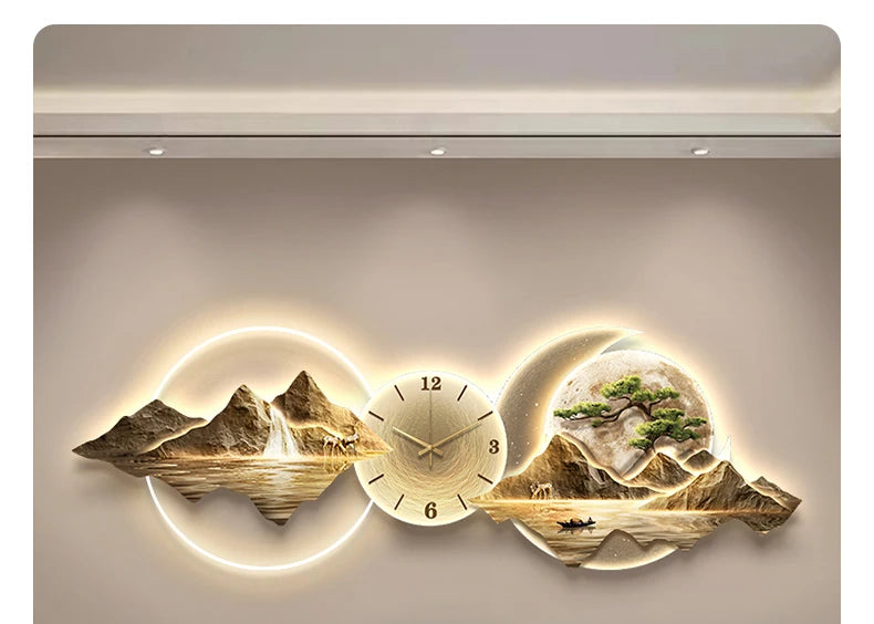 Minimalist Wall Clock With Quartz Mechanism For Living Room Decor