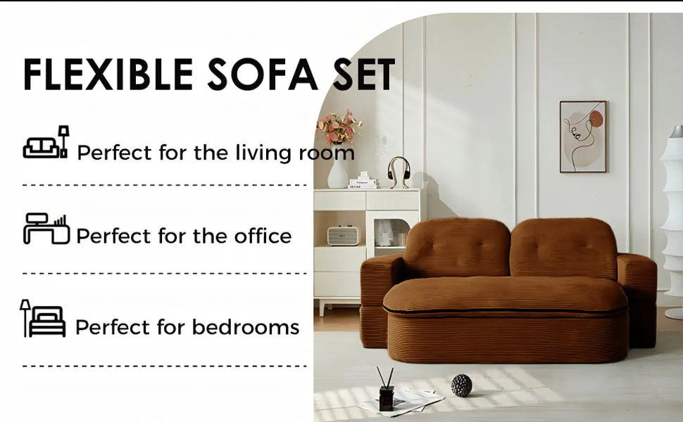 NONECN Convertible Folding Sofa Bed 2-In-1 Memory Foam Sleeper