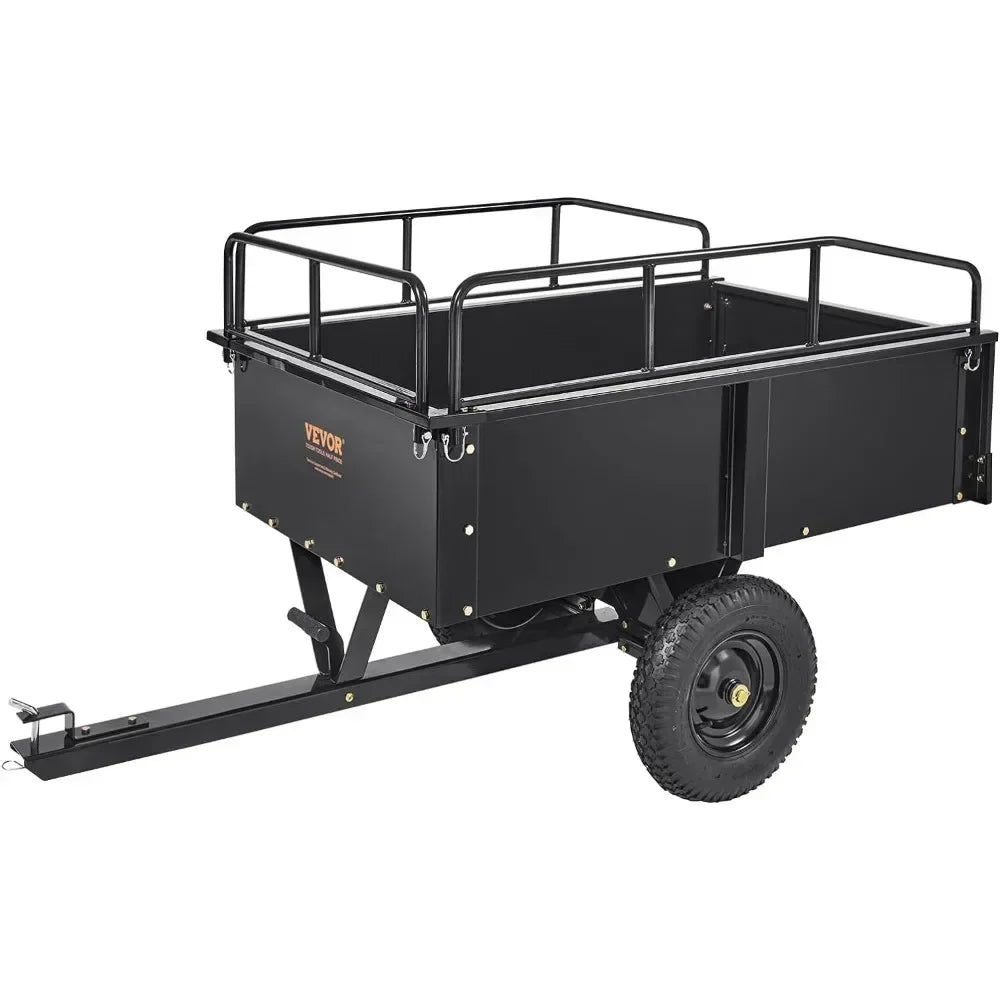 XMSJ Heavy Duty Dump Cart For ATV Trailer 750lb 15CuFt