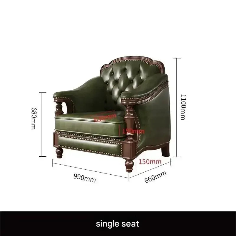 Leather Sofa Set With Armchair And Recliner For Living Room
