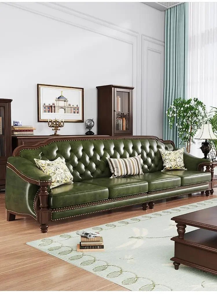 Leather Sofa Set With Armchair And Recliner For Living Room