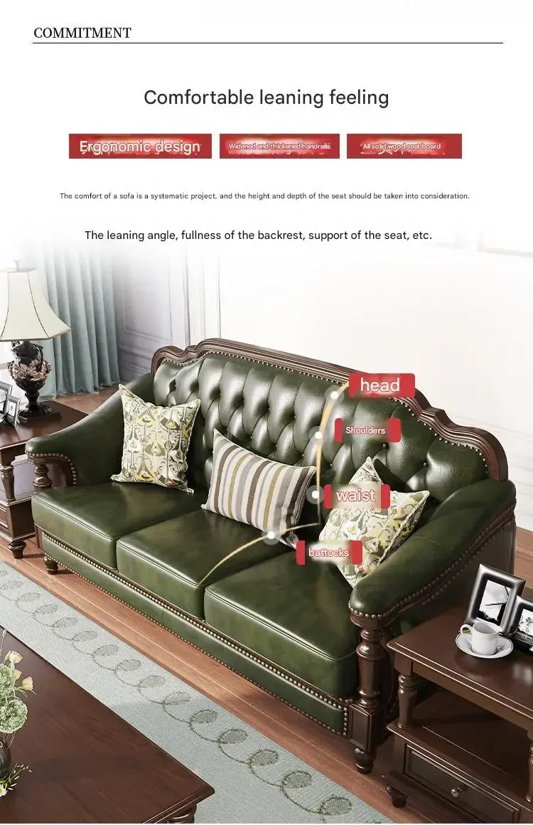 Leather Sofa Set With Armchair And Recliner For Living Room