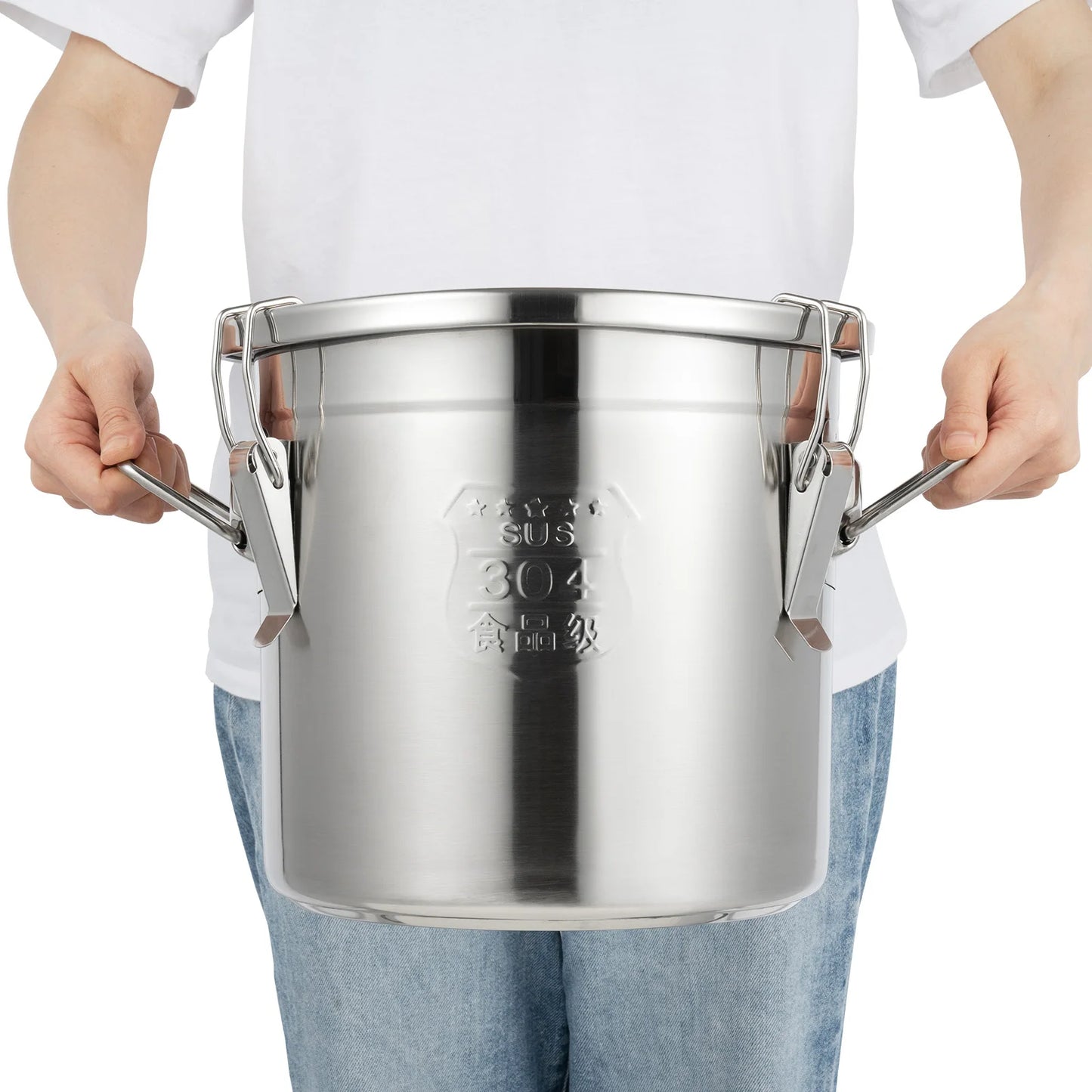 Bymaocar Stainless Steel Cereal Storage Container Airtight Durable