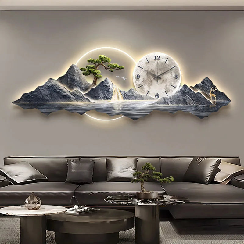 Minimalist Wall Clock With Quartz Mechanism For Living Room Decor