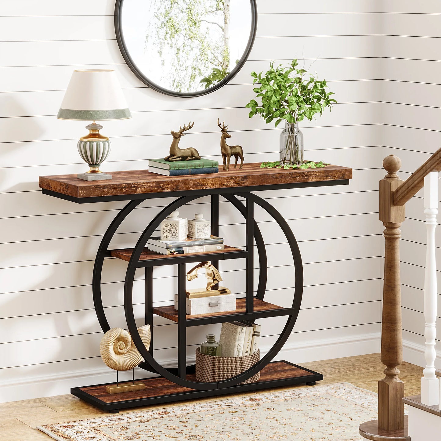 Tribesigns Console Table 4-Tier Entryway Sofa Table For Living Room