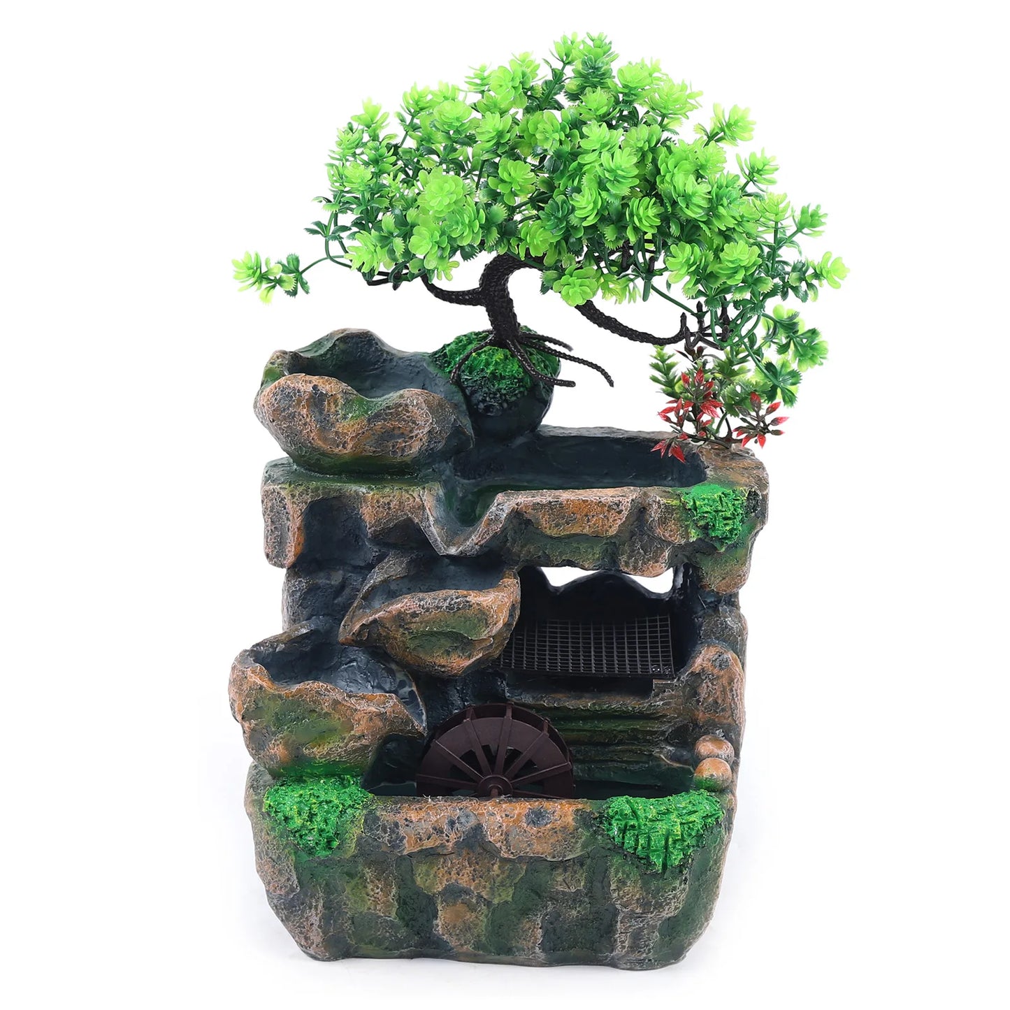 Indoor Desktop Fountain Waterfall Decor With Color Changing LED Lighting