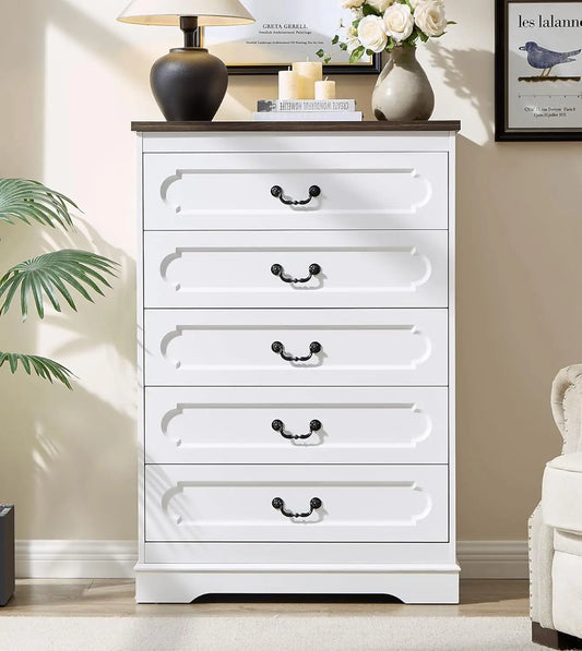 Farmhouse Cherry Wood Dresser Chest Of Drawers Rustic Style