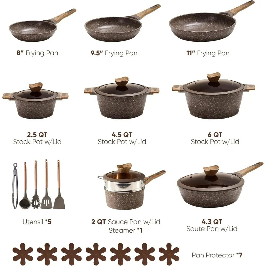 Pots And Pans Set Nonstick Induction Cookware 26 Piece